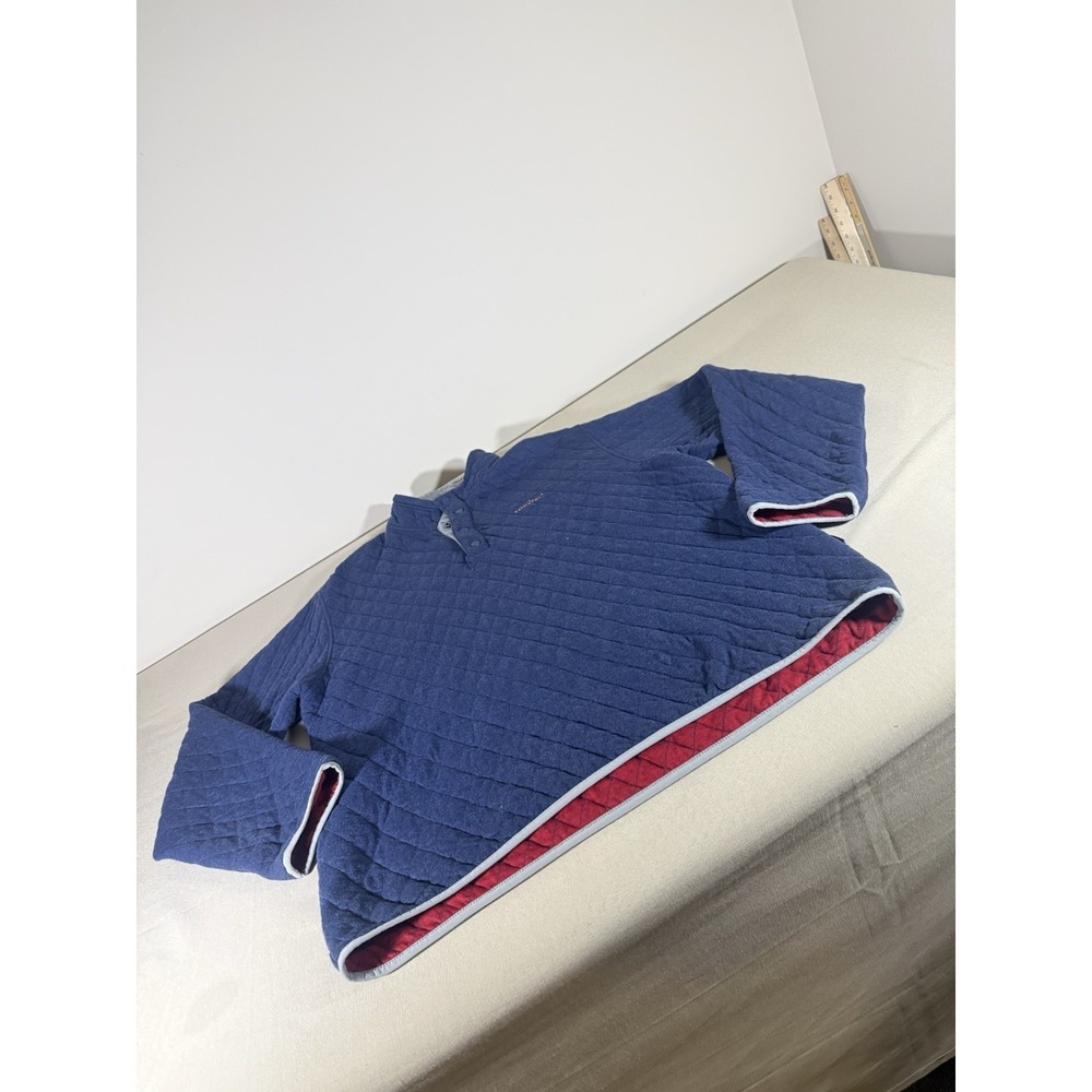 Orvis Sweater Adult Large Blue Quilted Pullover Long Sleeve Argyle Warm Mens - Picture 3 of 10